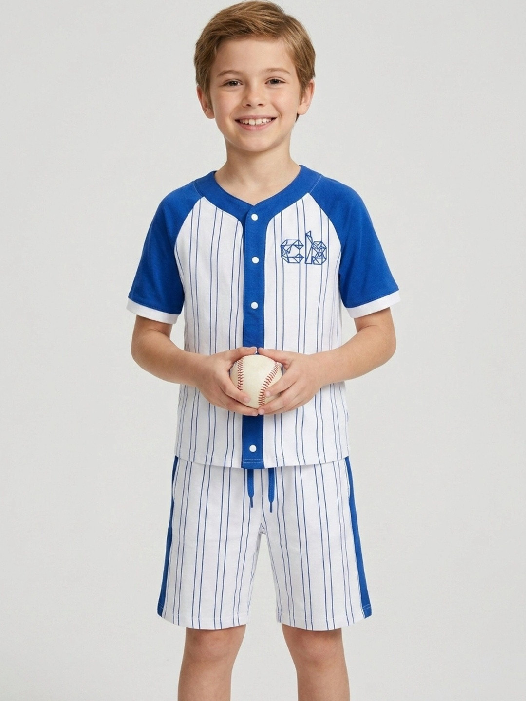 Chuckleberrie Boys Striped T-shirt with Shorts