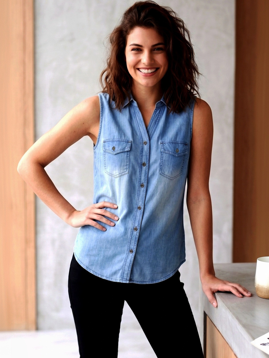 ANMOL FASHION Women Faded Casual Shirt
