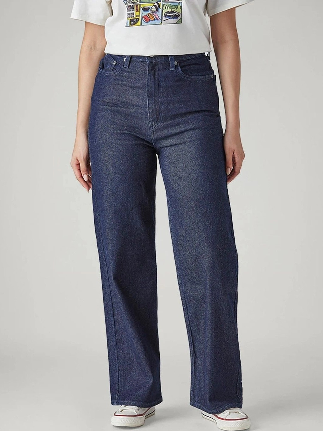 Levis Women Classic Relaxed Fit High-Rise Stretchable Jeans