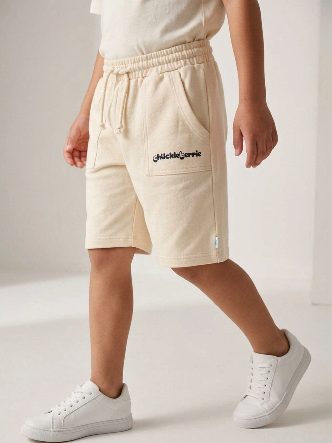 Chuckleberrie Boys Solid Relaxed Fit Mid-Rise Shorts