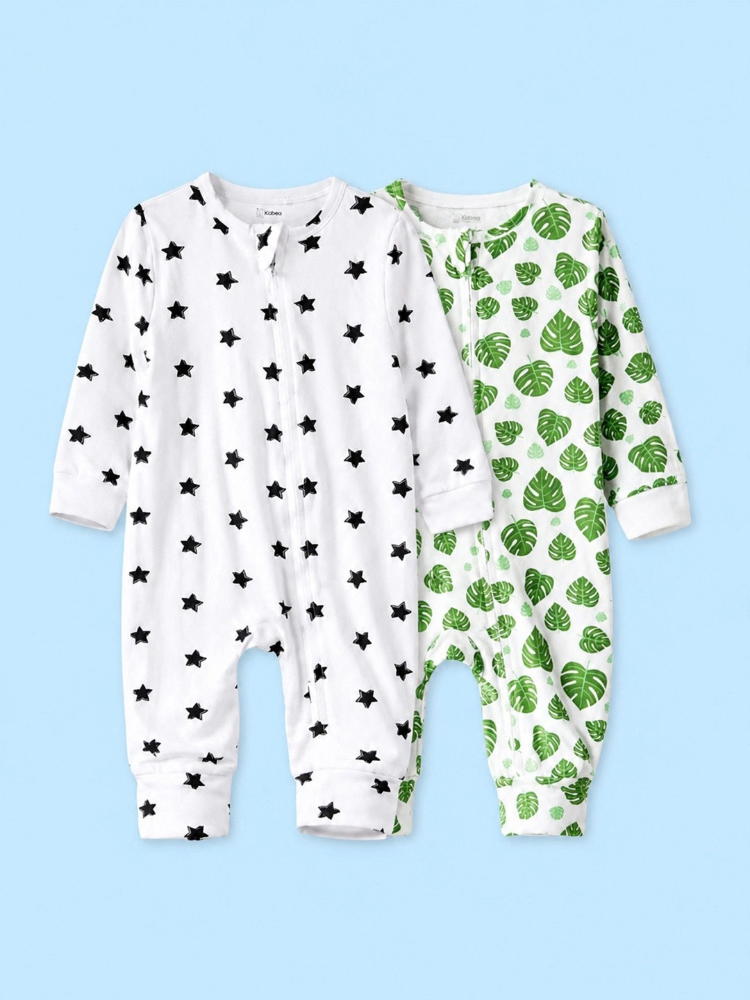 Kidbea Infants Pack Of 2 Printed Rompers