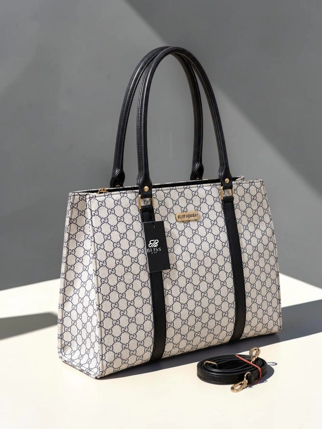 BLISS BOMBAY Printed PU Handheld Bag