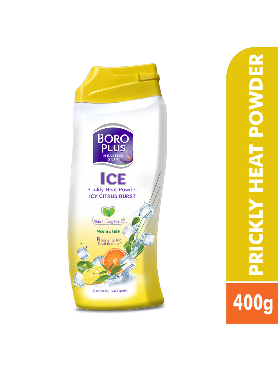 BOROPLUS Icy Citrus Burst Ice Prickly Heat Powder with Neem & Tulsi - 400 g
