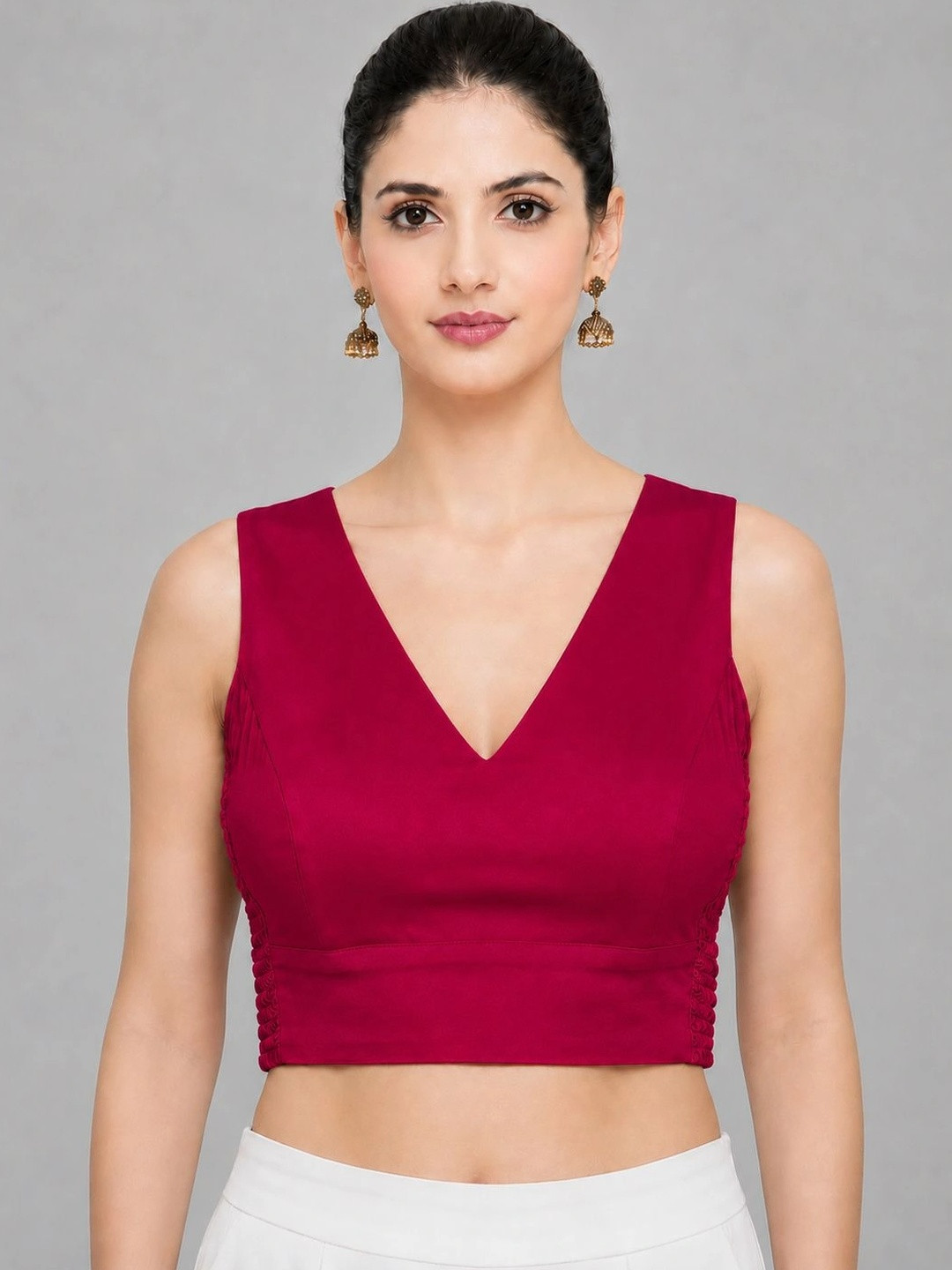 HERE&NOW Solid Saree Blouse