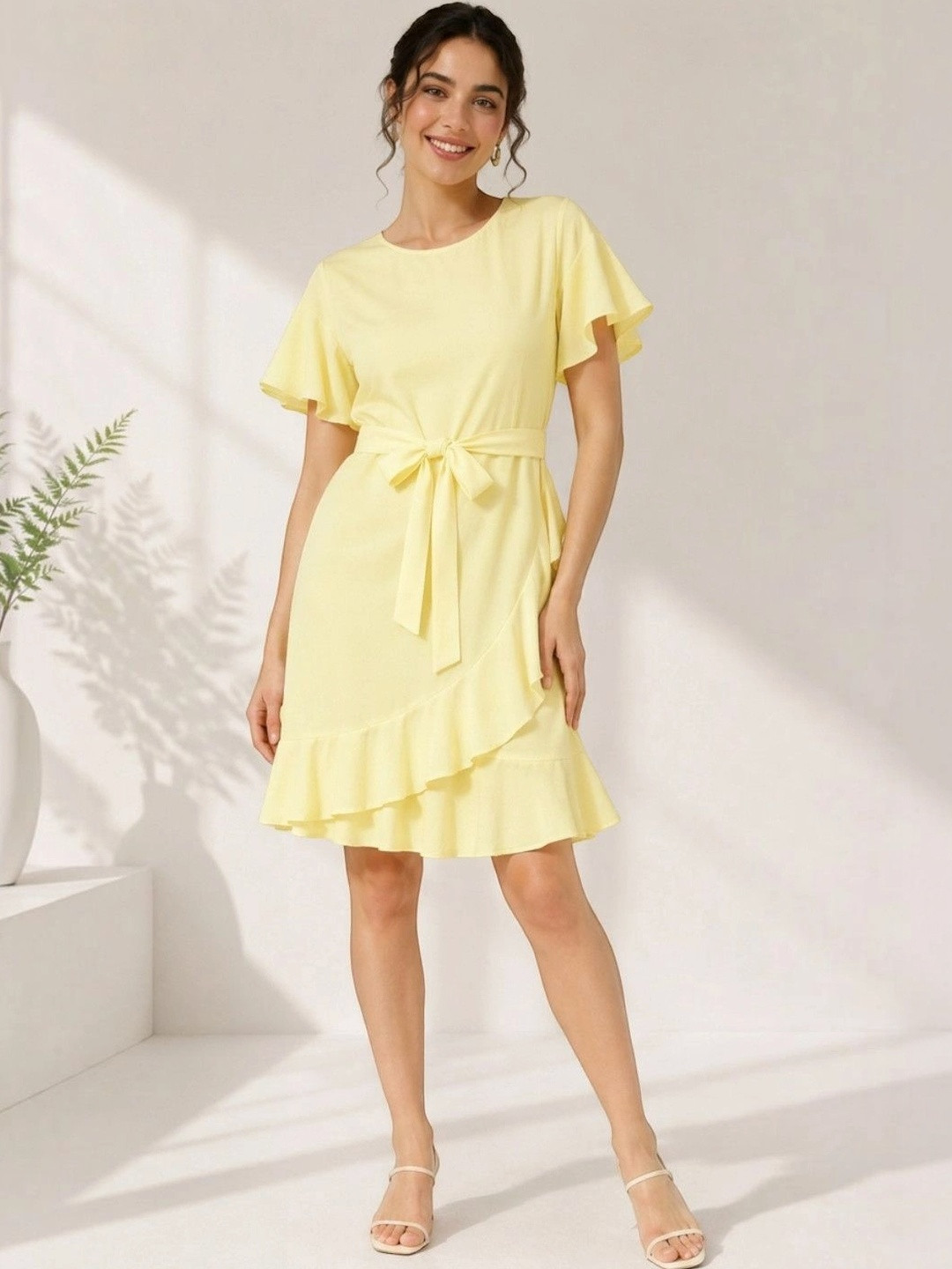 Oxolloxo Ruffled Fit & Flare Mini Dress