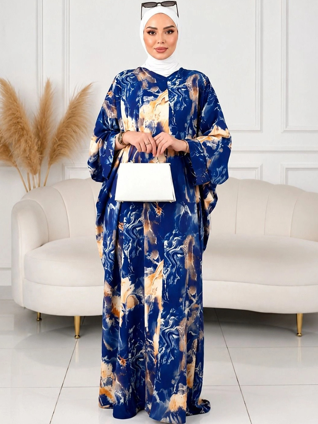 Ovais Abaya Collection Printed Kaftan Abaya Burqas