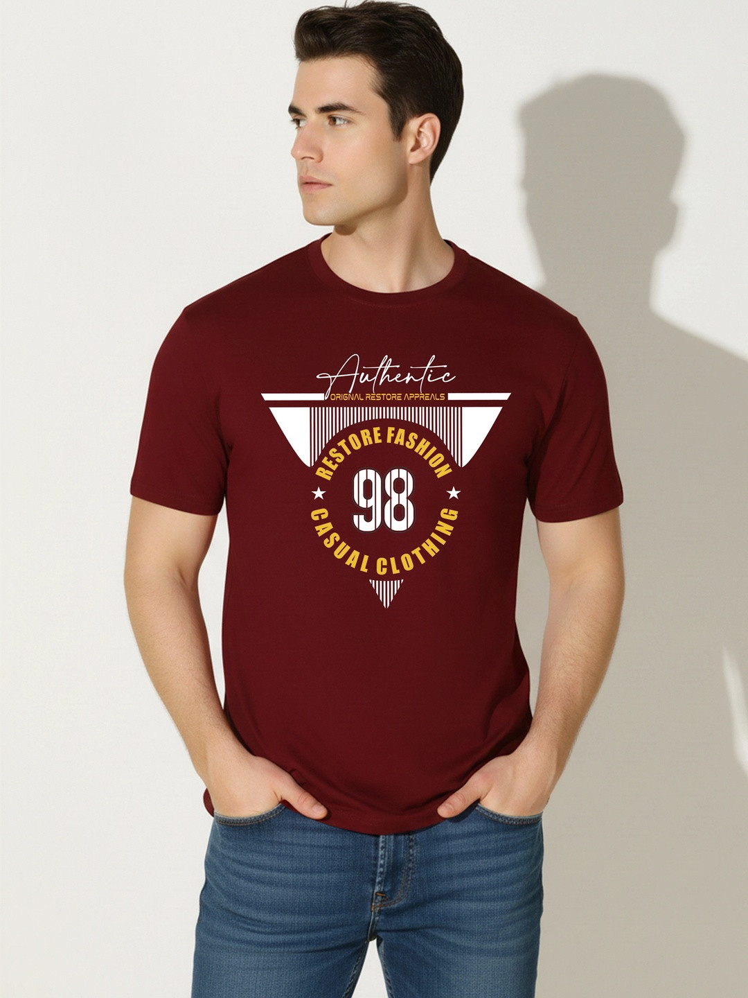 SKY HARBOAR Men Typography Printed T-shirt
