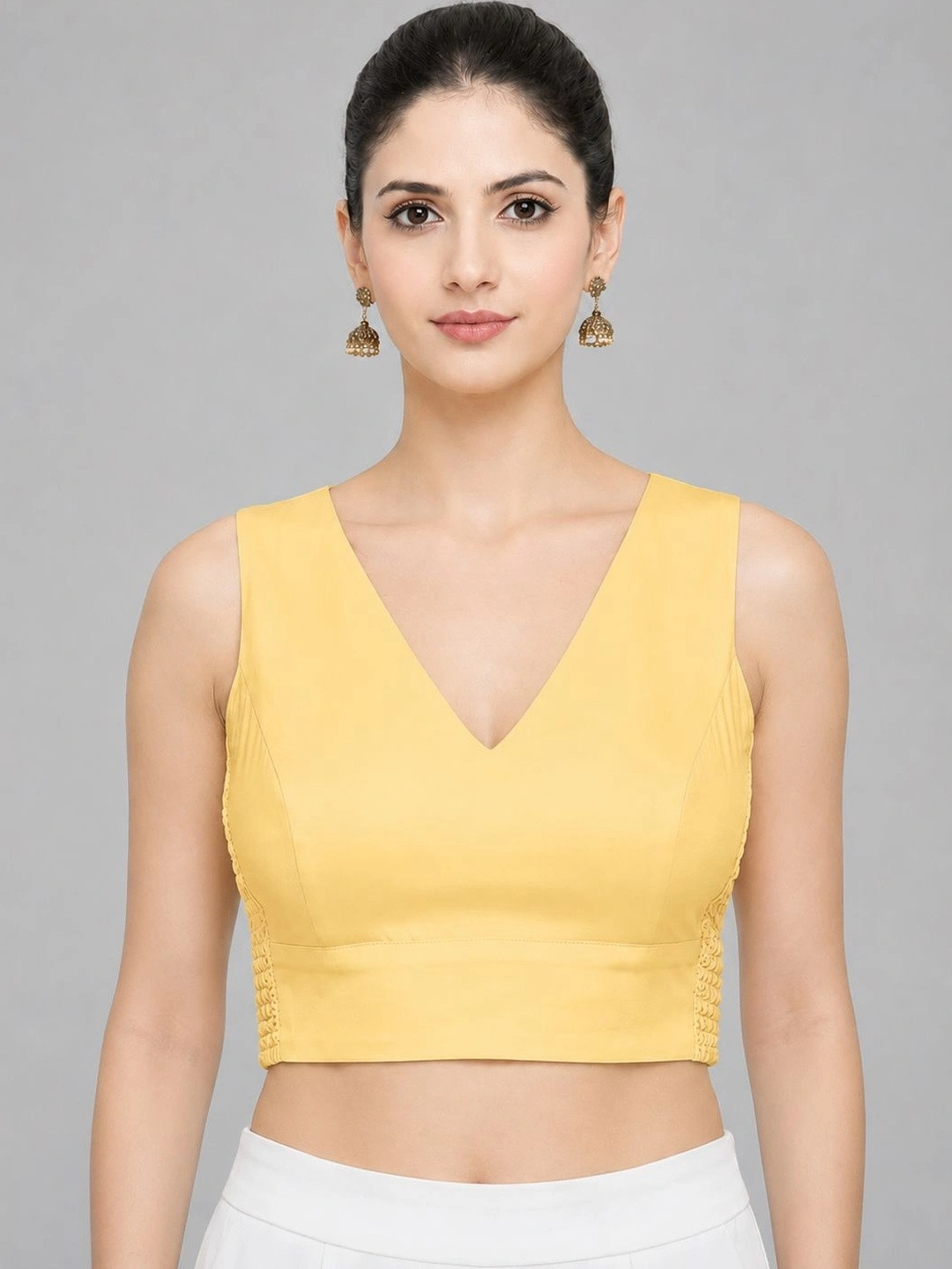 HERE&NOW Solid Saree Blouse