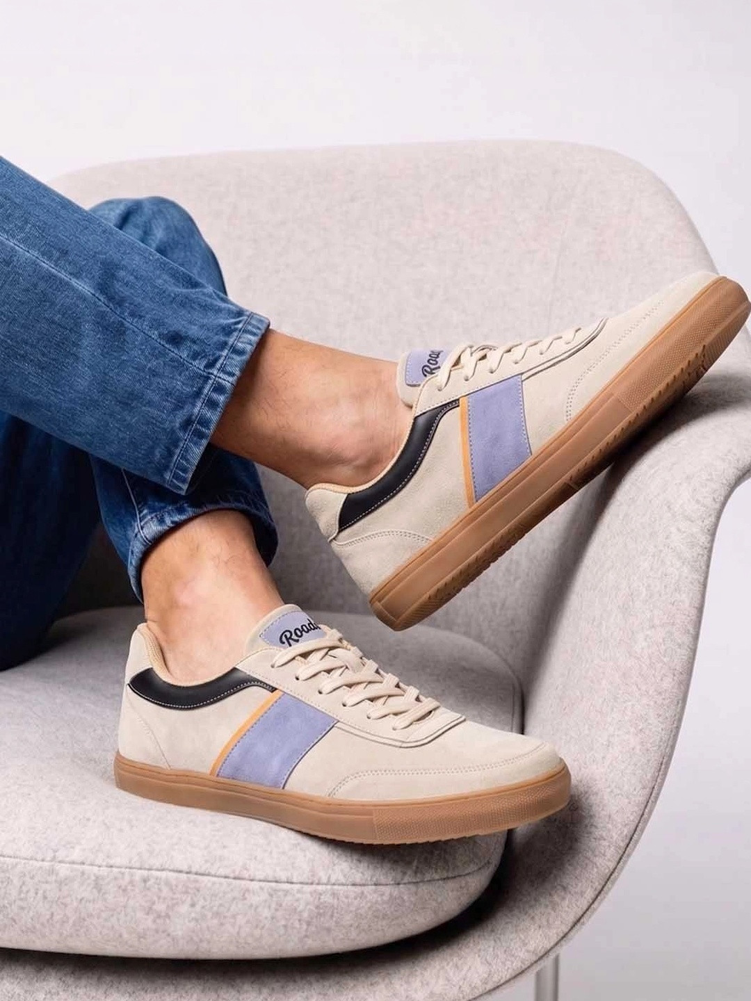 Roadster Men Colourblocked Nubuck Casual Shoes