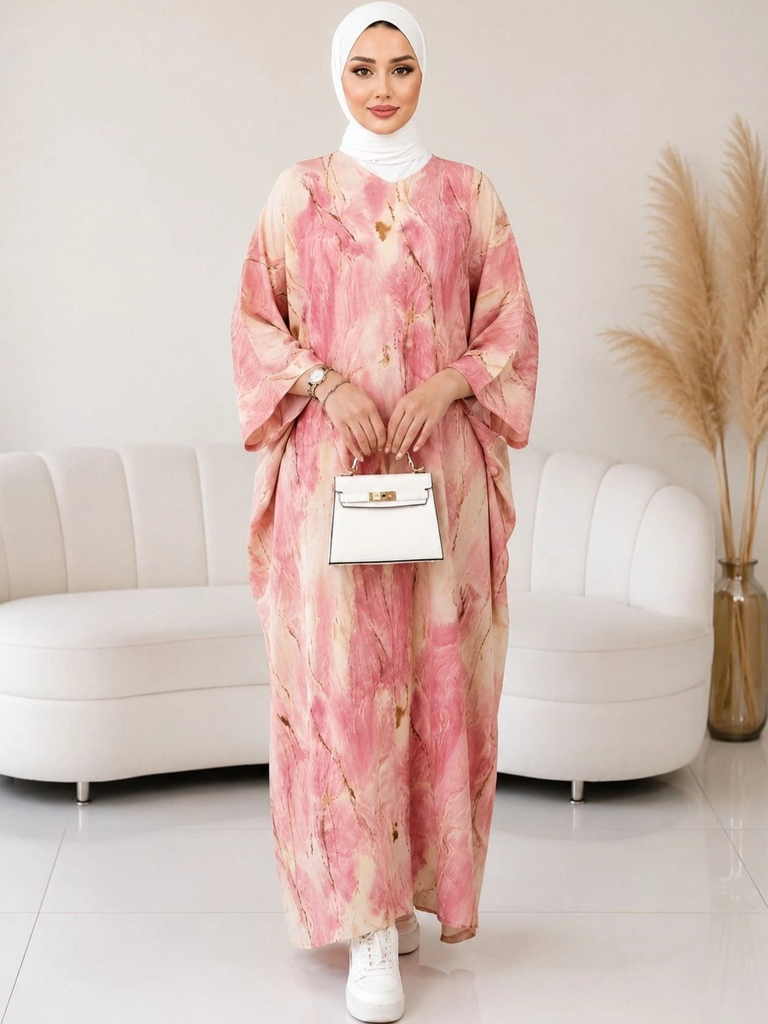 Ovais Abaya Collection Printed Kaftan Abaya Burqas