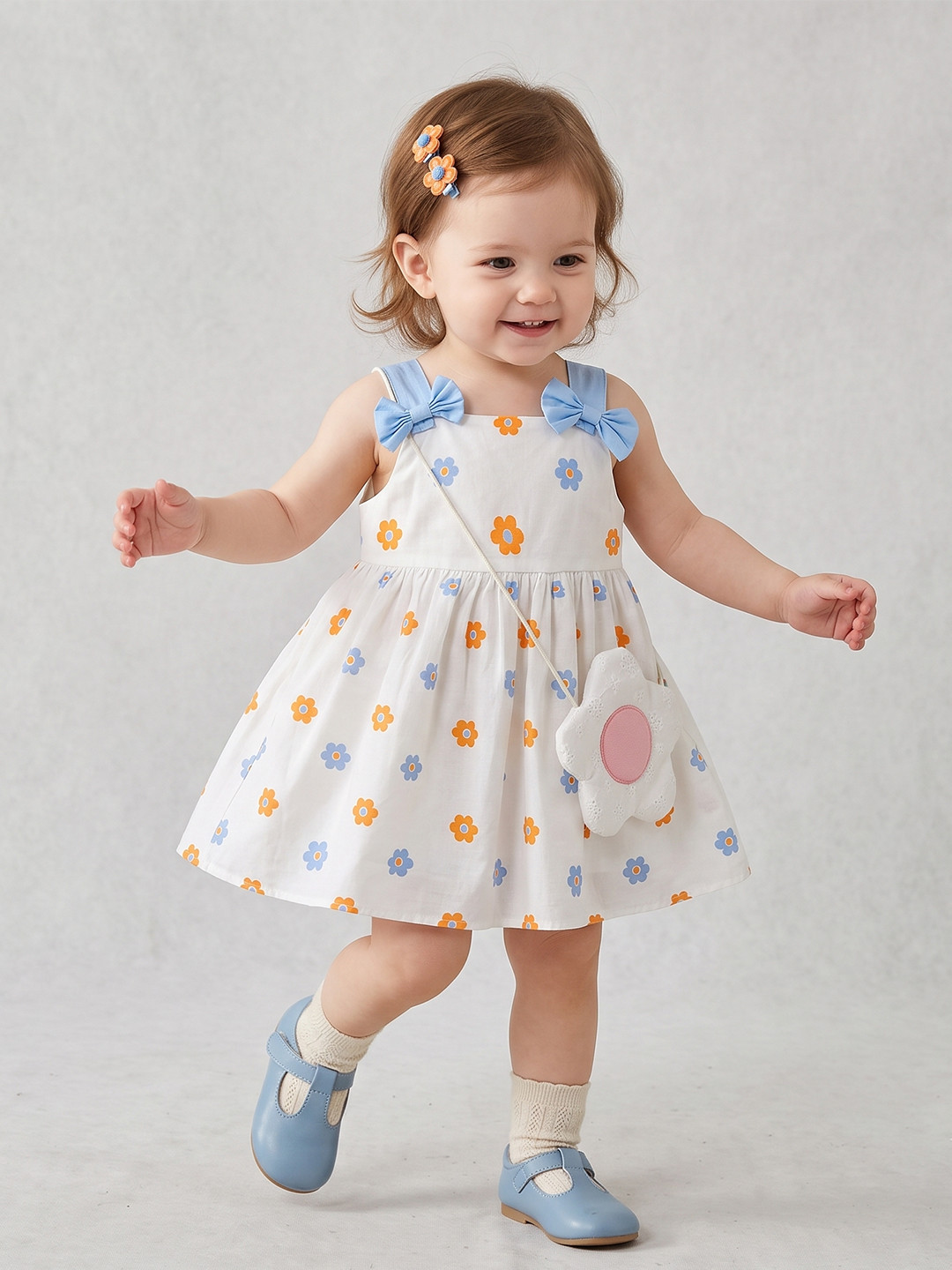 YK Print Fit & Flare Dress