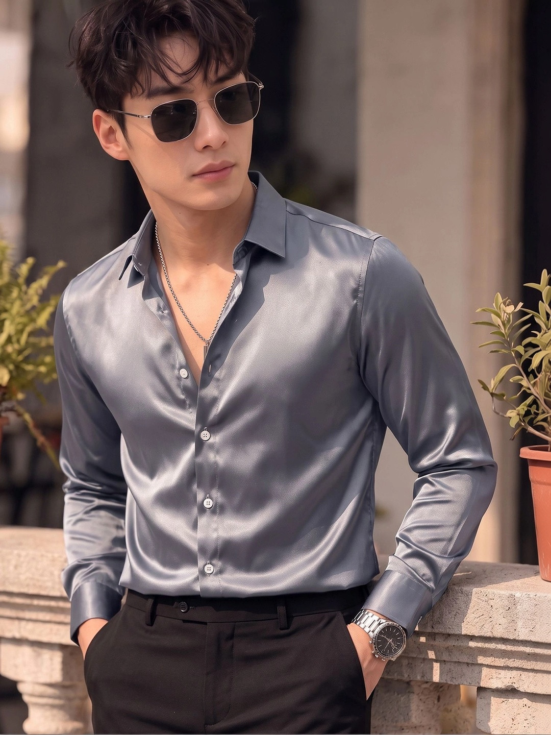 Nat Jastica Men Comfort Semiformal Shirt - Image 1
