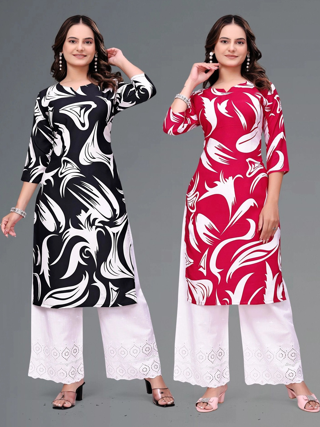 MANDIV FASHION Printed Pure Crepe Kurti