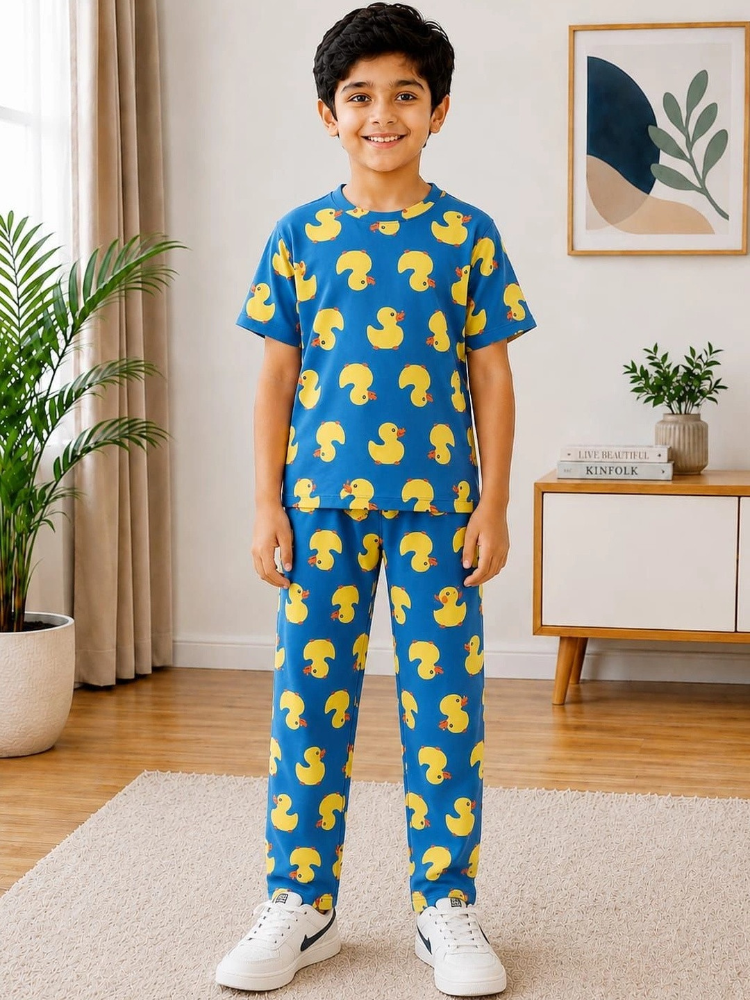 SKIIN BY TIBER Boys Printed Pure Cotton Night suit