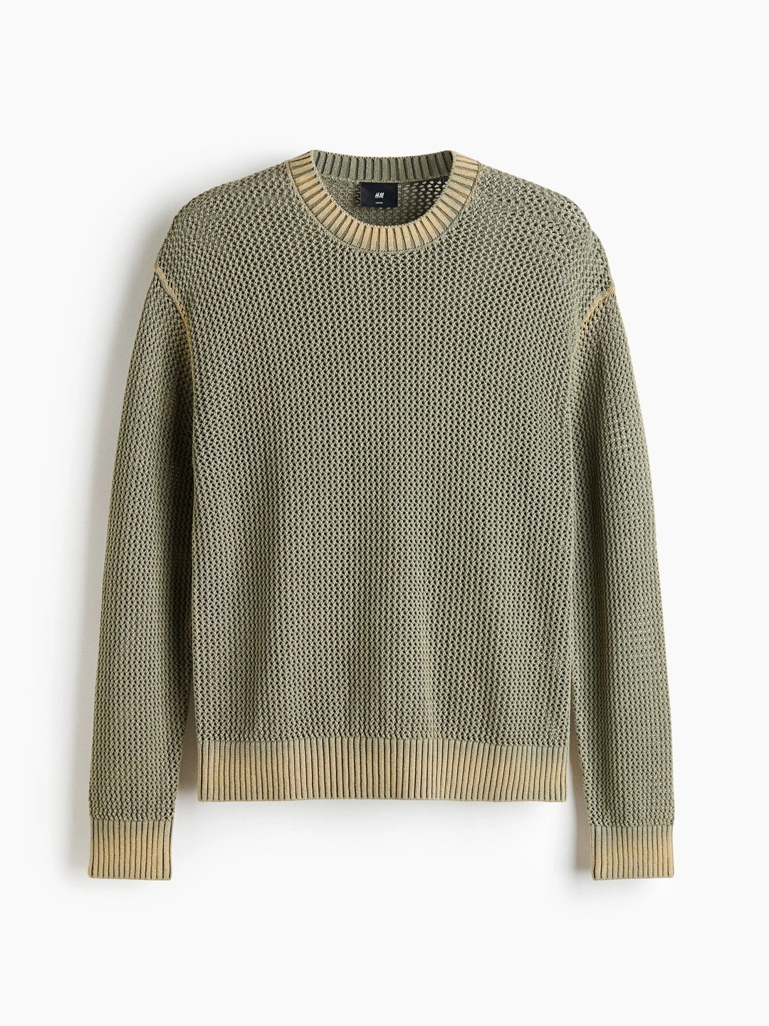 H&M Loose Fit Hole-Knit Cotton Jumper