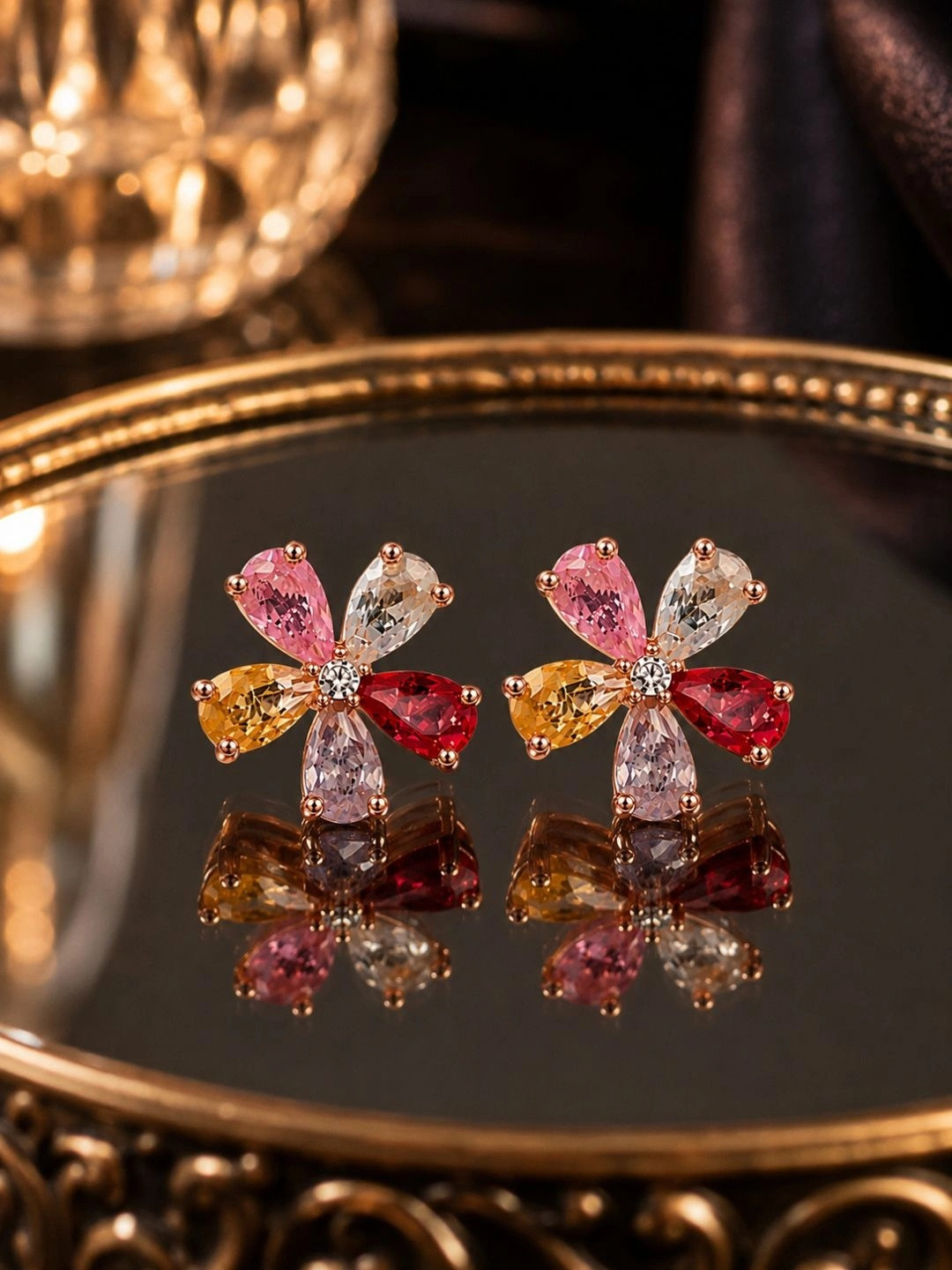 Forevershine Floral Studs Earrings