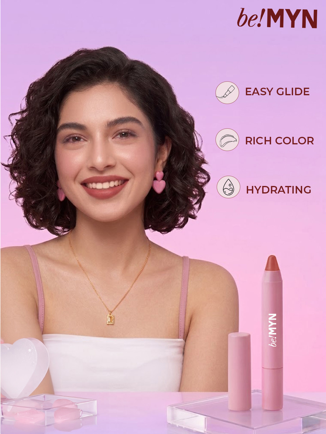 Be!Myn ButterGlyd Longstay Hydrating Lip Crayon - Brownie