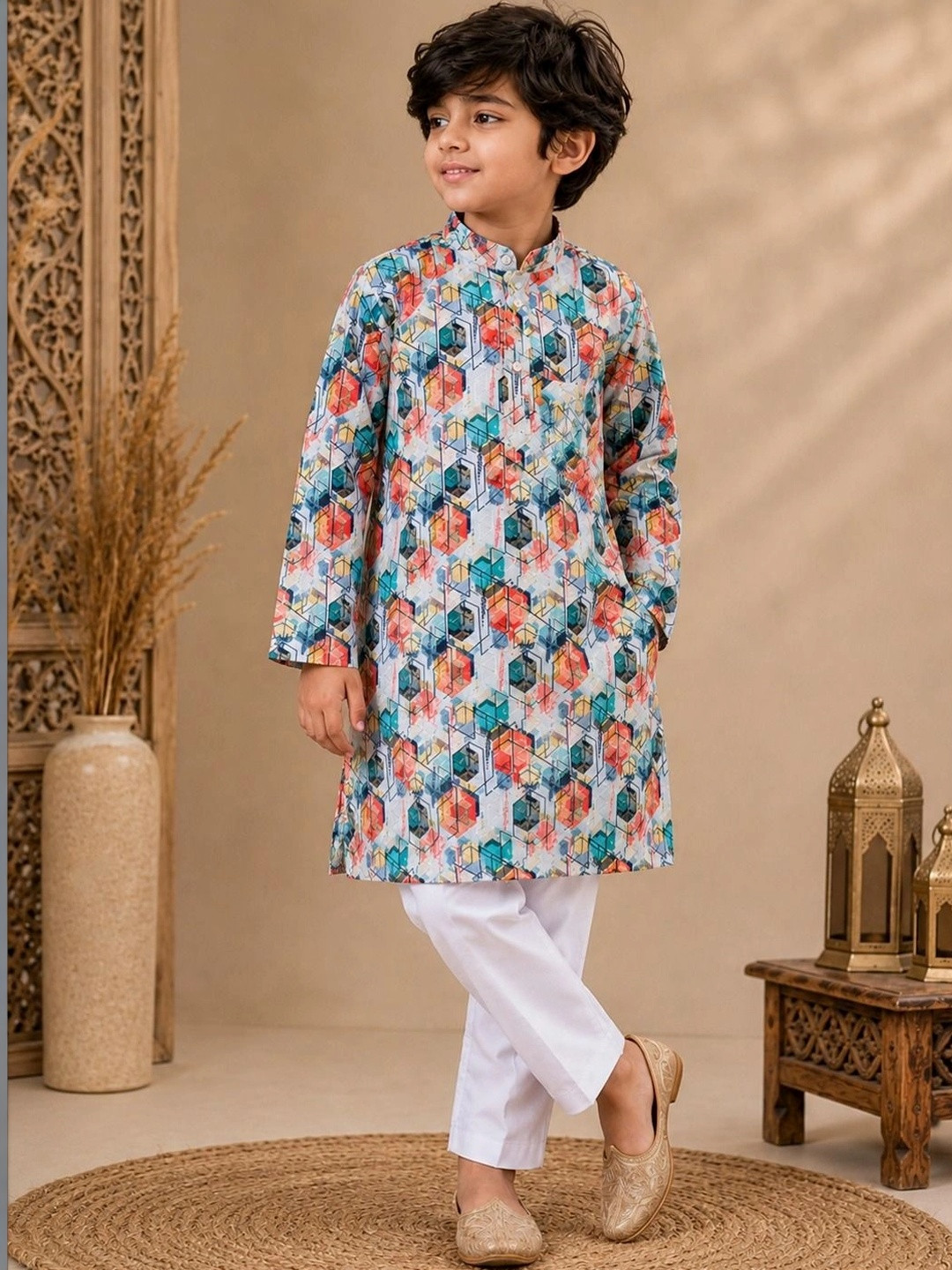 Superminis Embroidered Kurta Pyjama Set