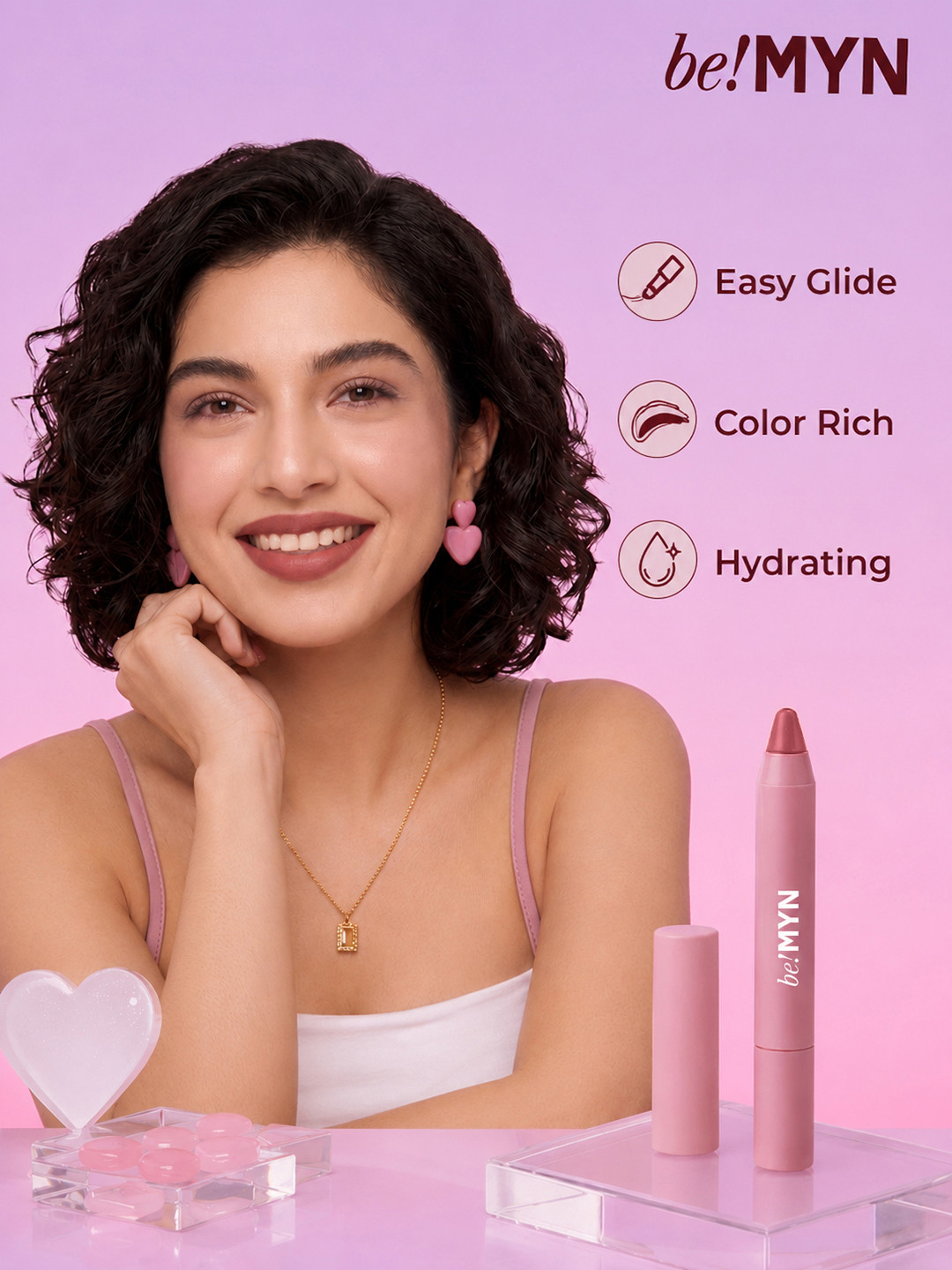 Be!Myn ButterGlyd Longstay Hydrating Lip Crayon - Grape