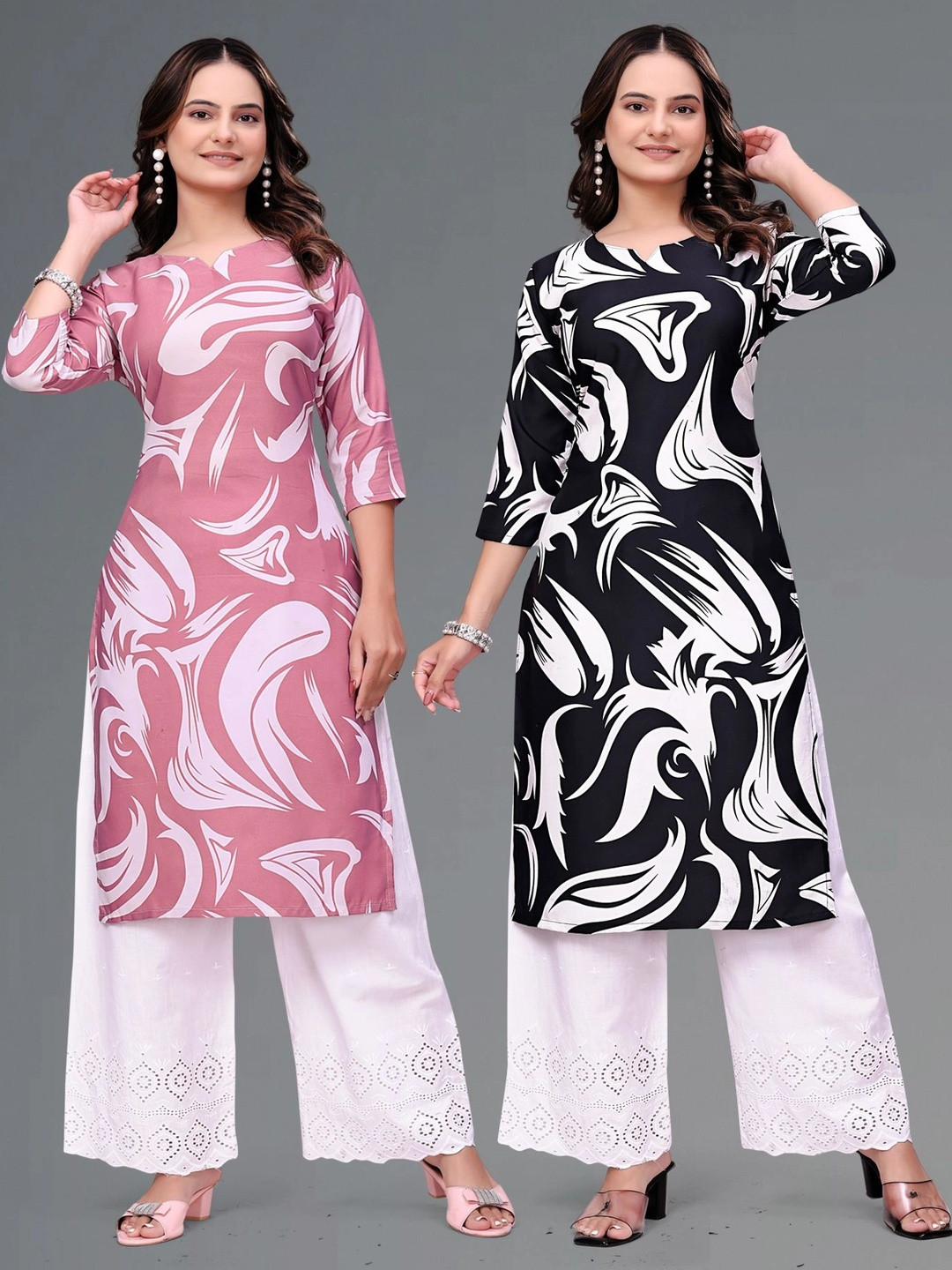 MANDIV FASHION Printed Pure Crepe Kurti