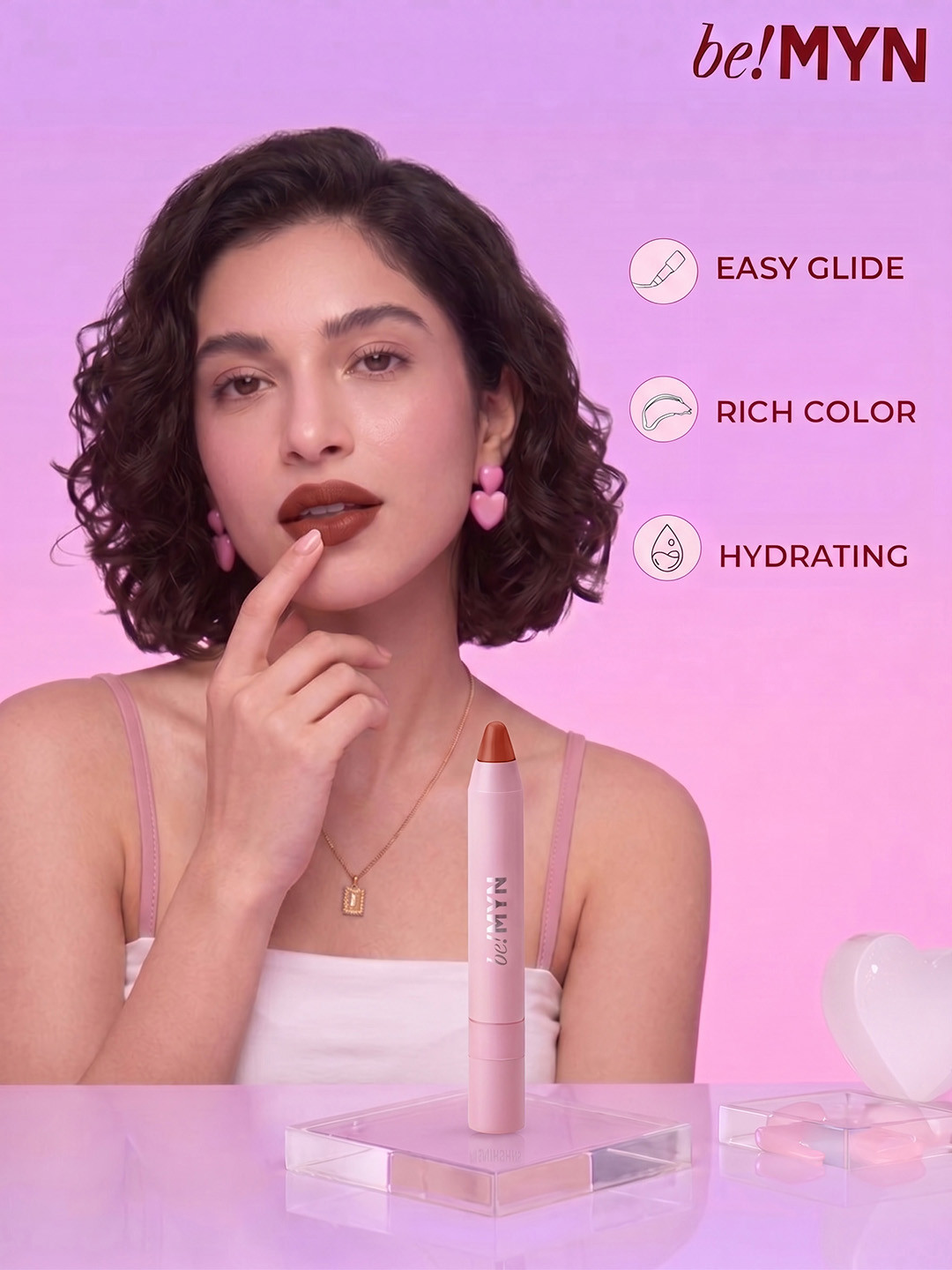 Be!Myn ButterGlyd Longstay Hydrating Lip Crayon - Spice BG1