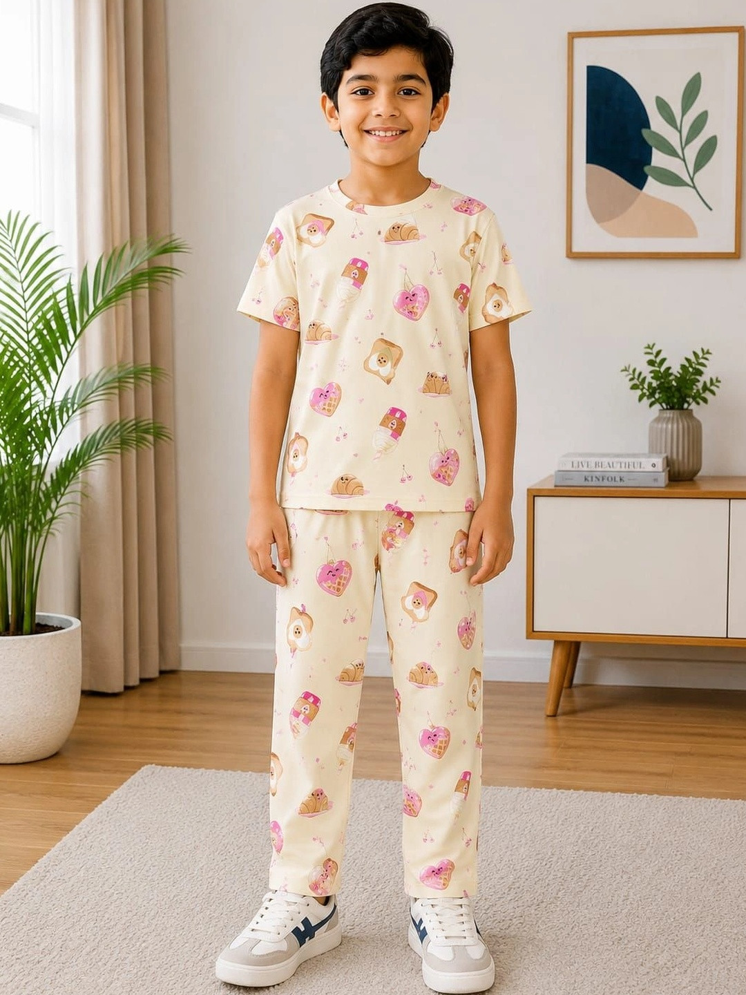 SKIIN BY TIBER Boys Printed Pure Cotton Night suit