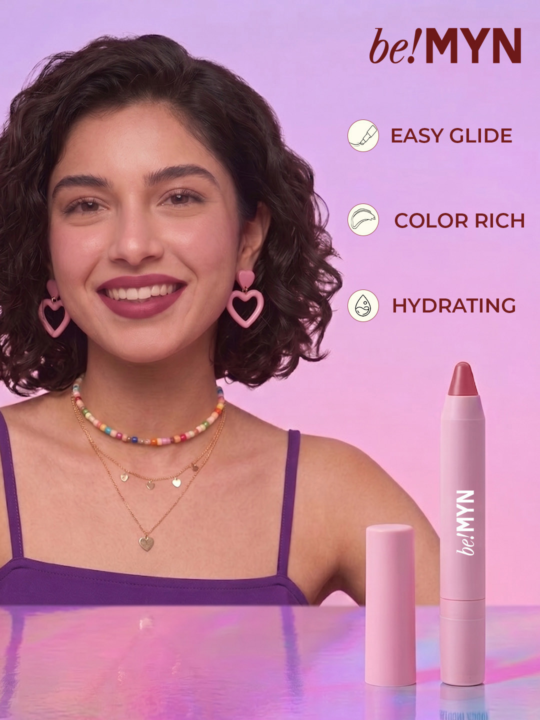 Be!Myn ButterGlyd Longstay Hydrating Lip Crayon - Sangria