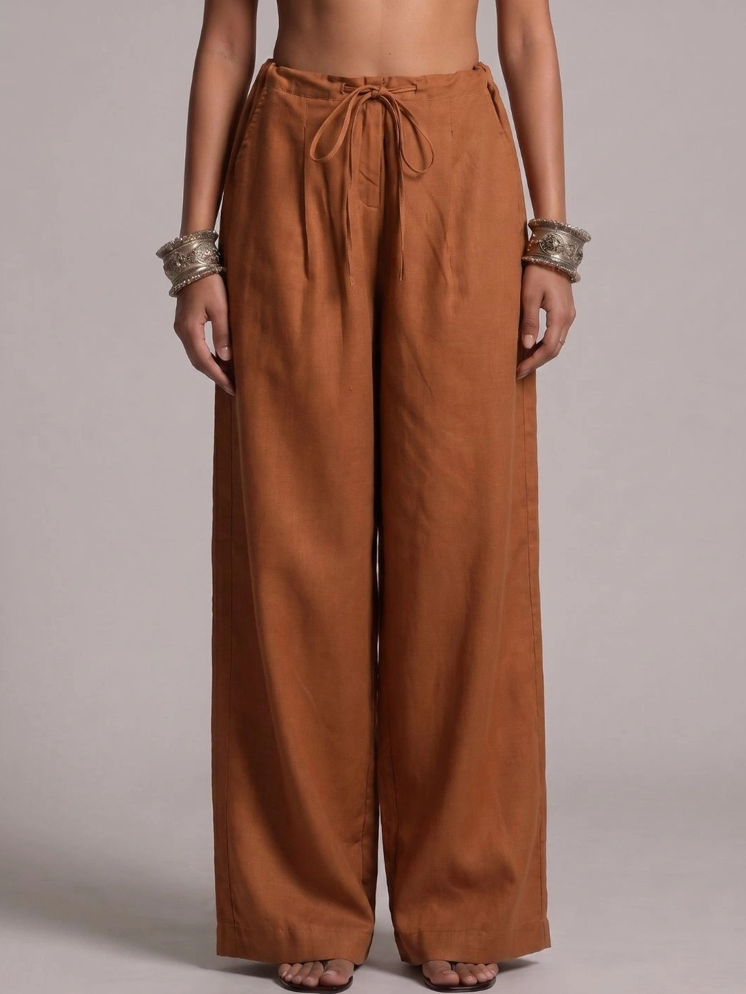 NISHORAMA Women Relaxed No Fly Trousers