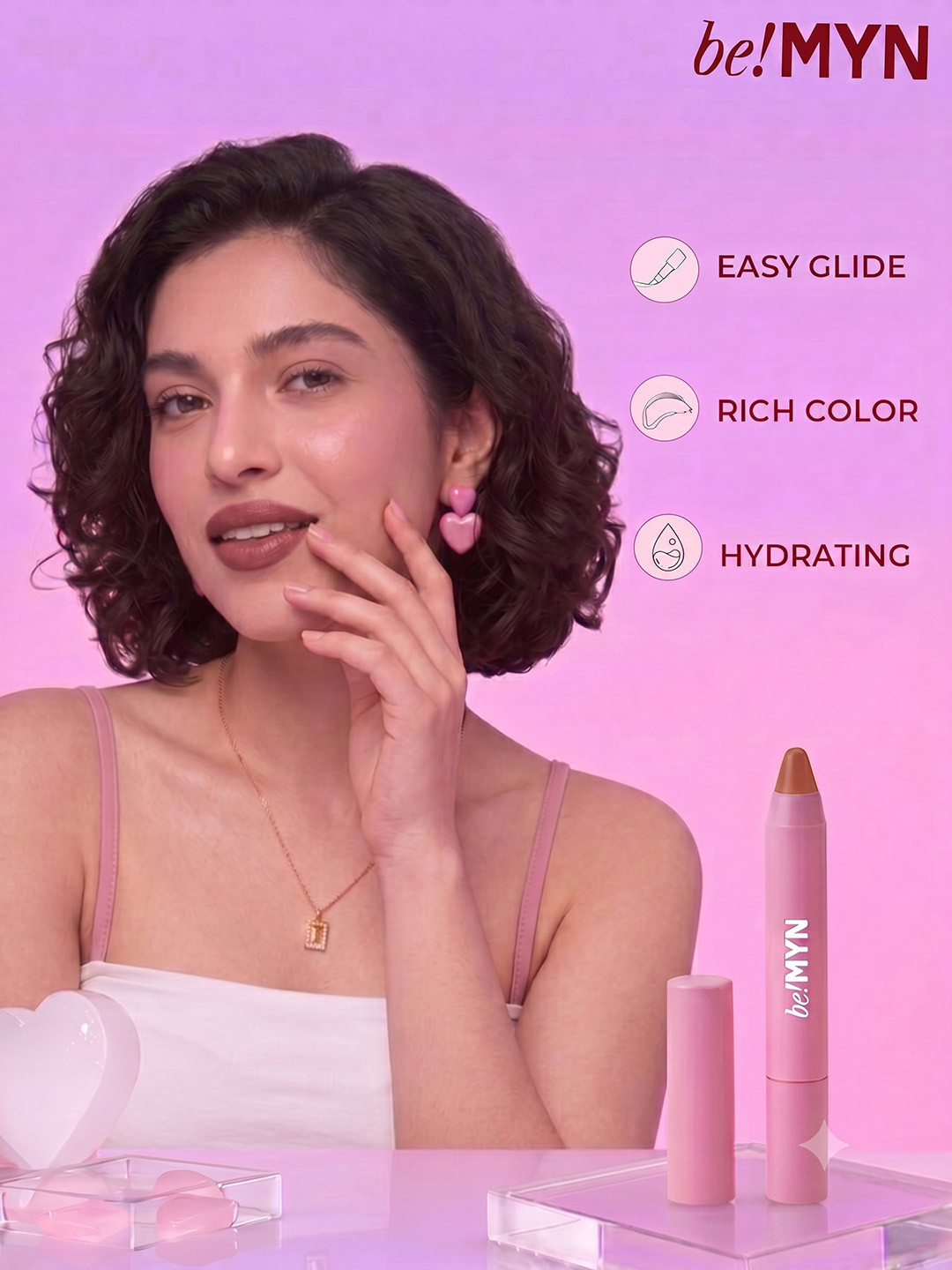 Be!Myn ButterGlyd Longstay Hydrating Lip Crayon - Mocha BG3
