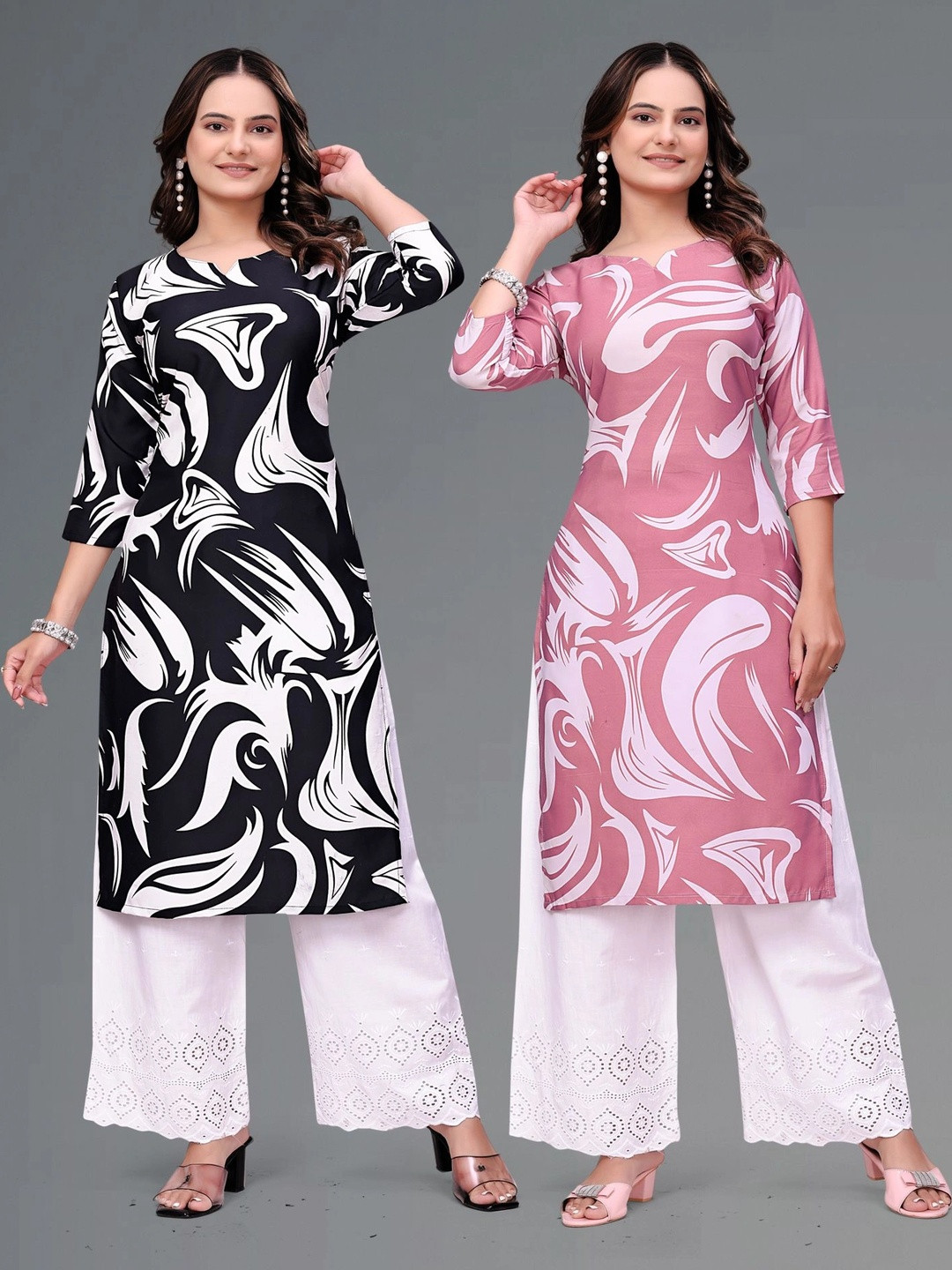 MANDIV FASHION Printed Pure Crepe Kurti