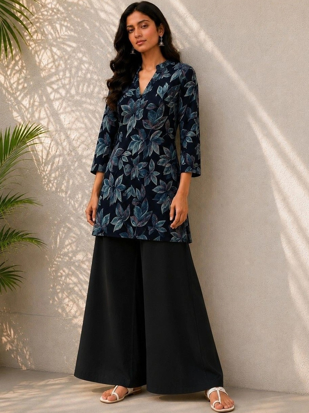 Jacy london Floral Printed Tunic with Palazzos