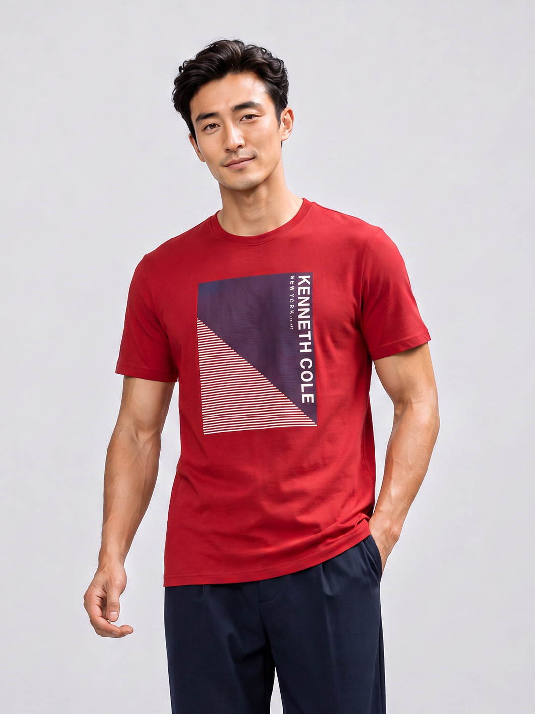 Kenneth Cole Brand Logo Printed T-shirt