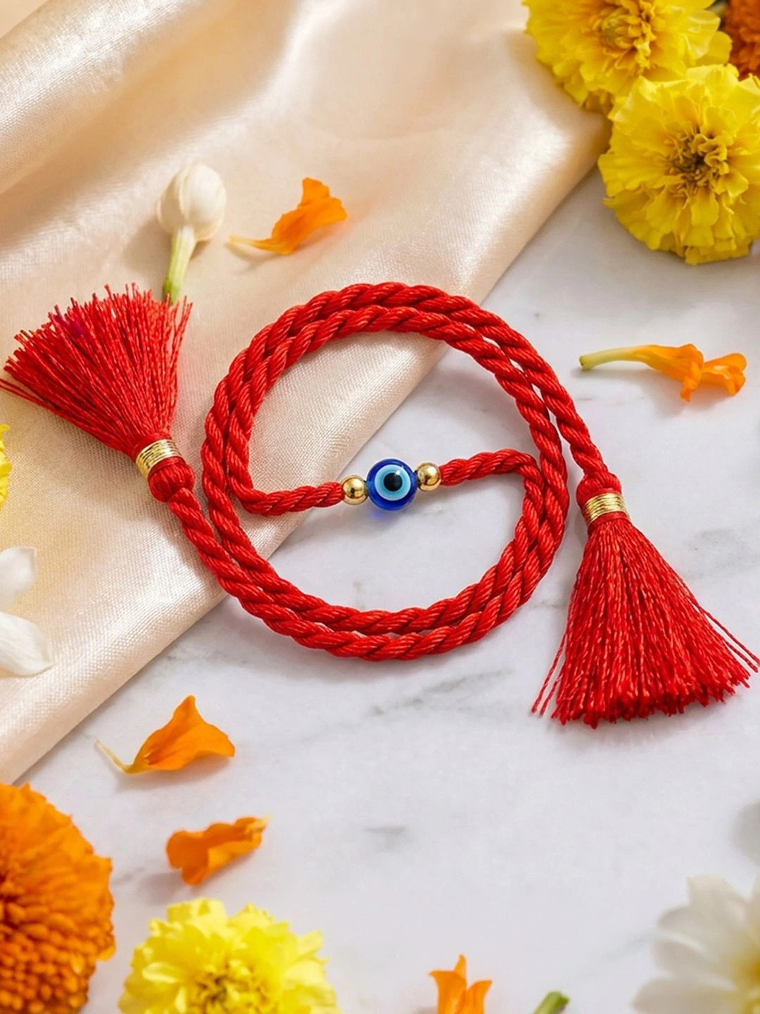 Zavya Men 925 Sterling Silver Evil Eye Rakhi