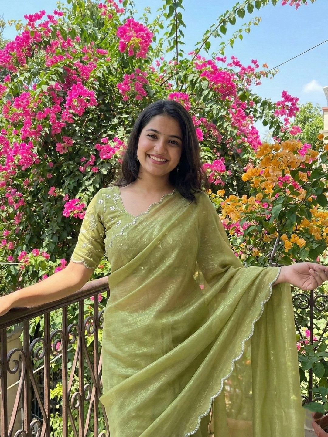 Shreevally Embroidered Organza Designer Saree