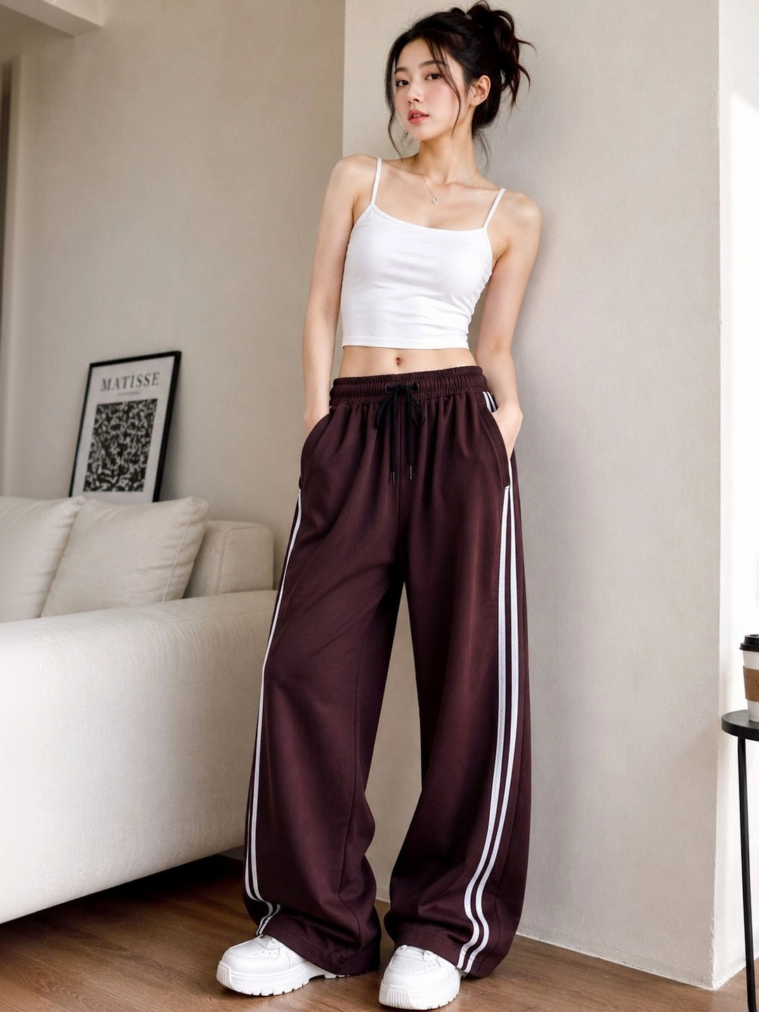 Rushfit Women Wide Leg Training Track Pants