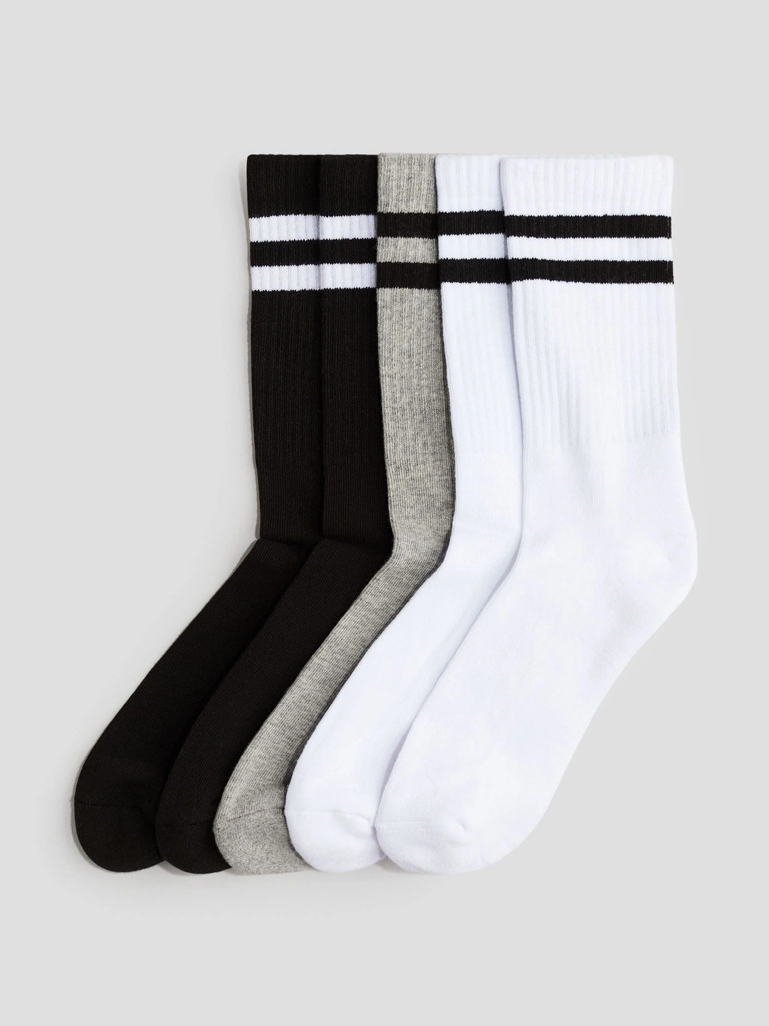 H&M 5-Pack Ribbed Terry Socks