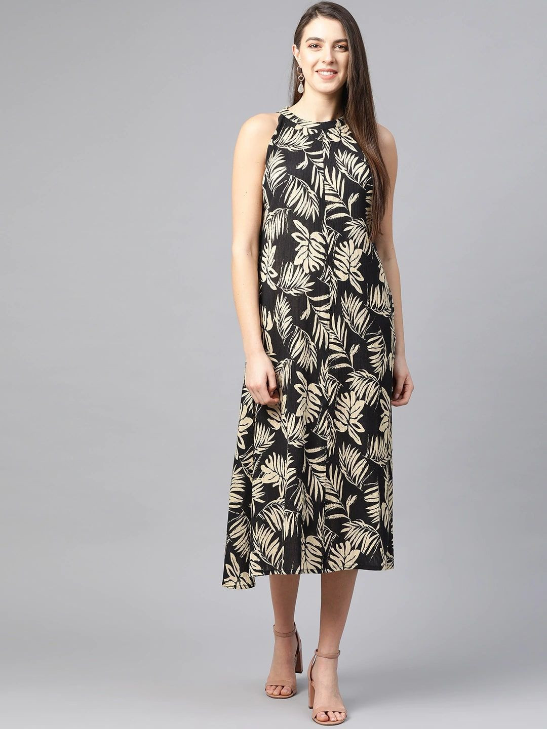 IKRASS Women Printed Midi Dress