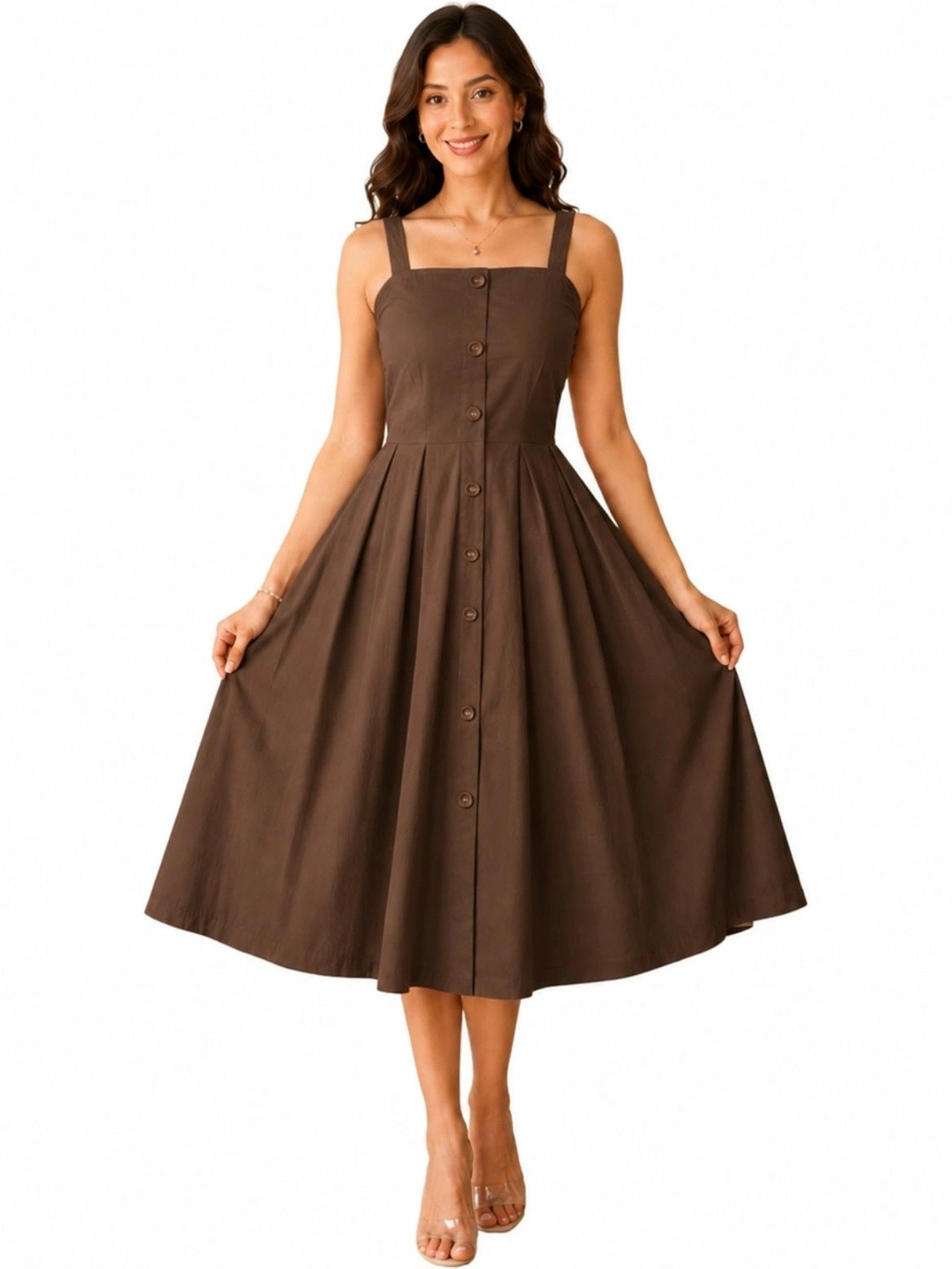 kapsmaa Creation Fit & Flare Midi Dress
