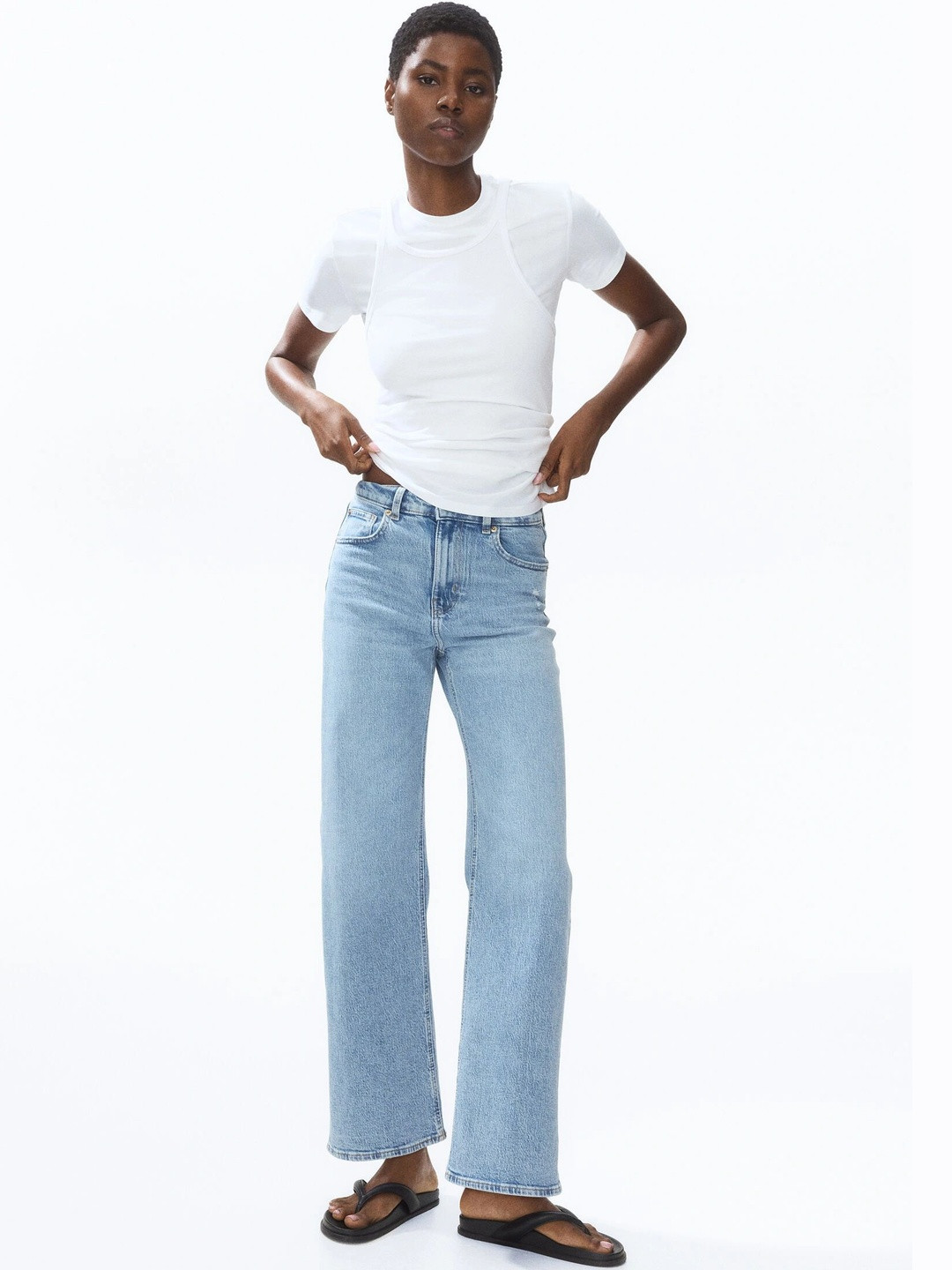 H&M Wide High Waist Jeans
