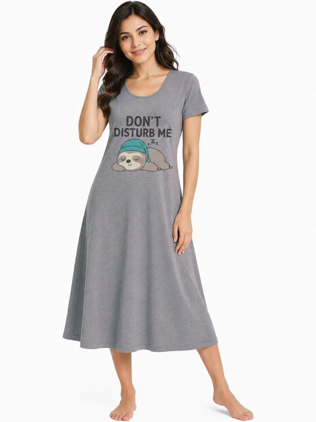 MONARCH EXPORTS Printed Maxi Nightdress