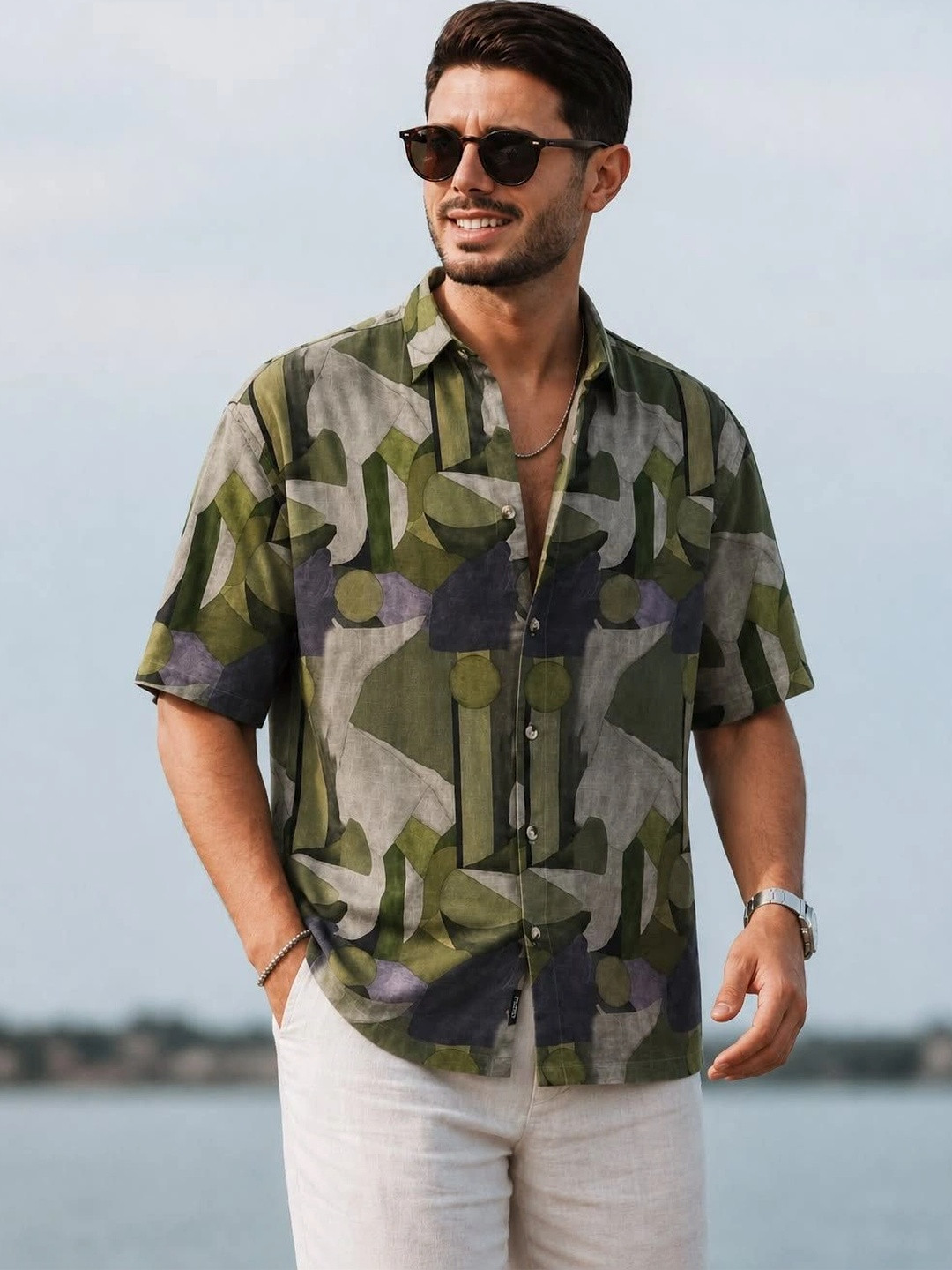 XKIND Men Standard Printed Casual Shirt