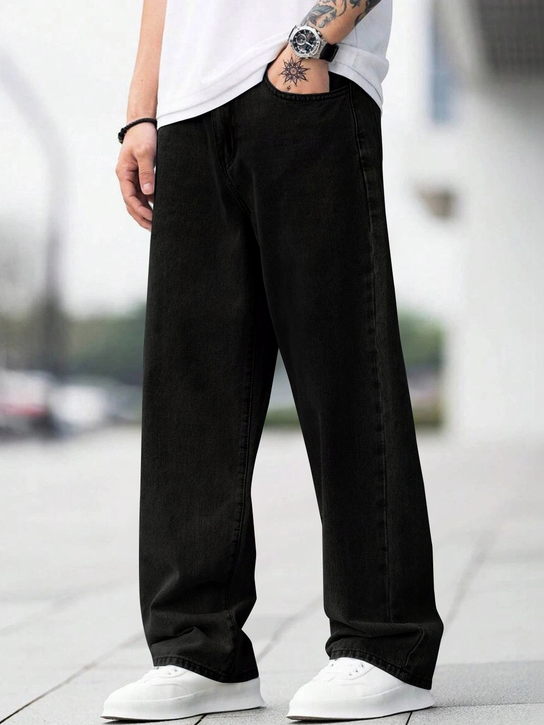 Classic Torch Men Loose Relaxed Fit Mid-Rise Jeans
