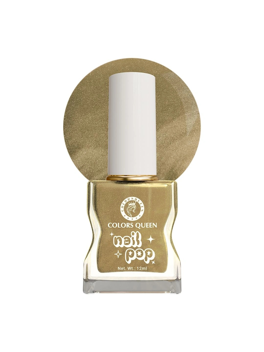 Colors Queen Nail Pop Glossy Gel Finish & Quick Drying Nail Polish - 12 ml - Molten Gold