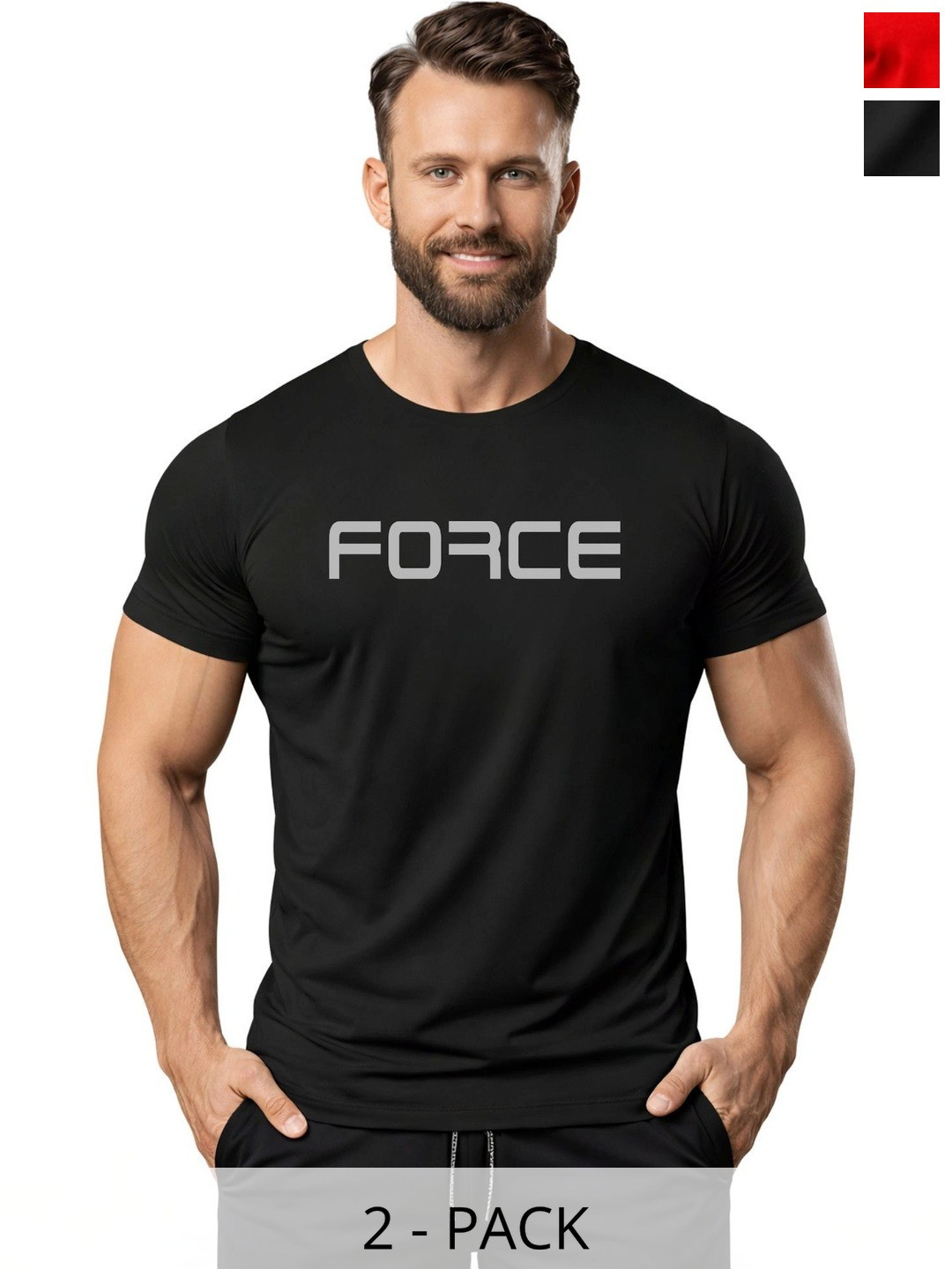 3Colors Men Typography 2 Printed Moisture Wicking T-shirt