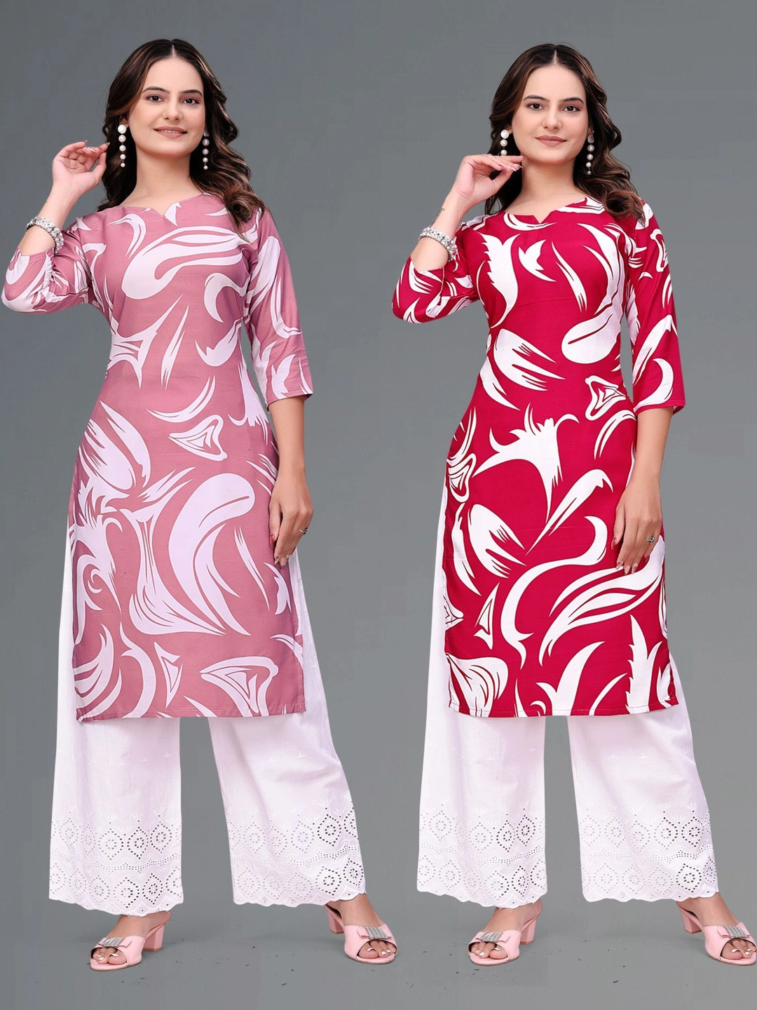 MANDIV FASHION Printed Pure Crepe Kurti