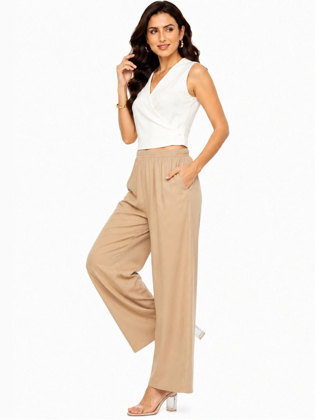 Thrifty Thread Women Knitted Palazzos