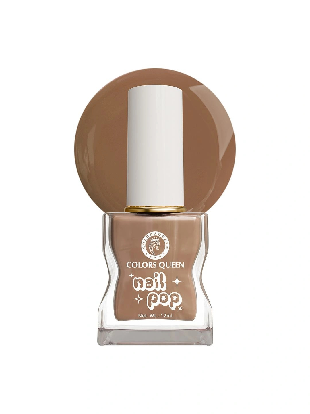 Colors Queen Nail Pop Glossy Gel Finish & Quick Drying Nail Polish - 12 ml - Toffee Tan