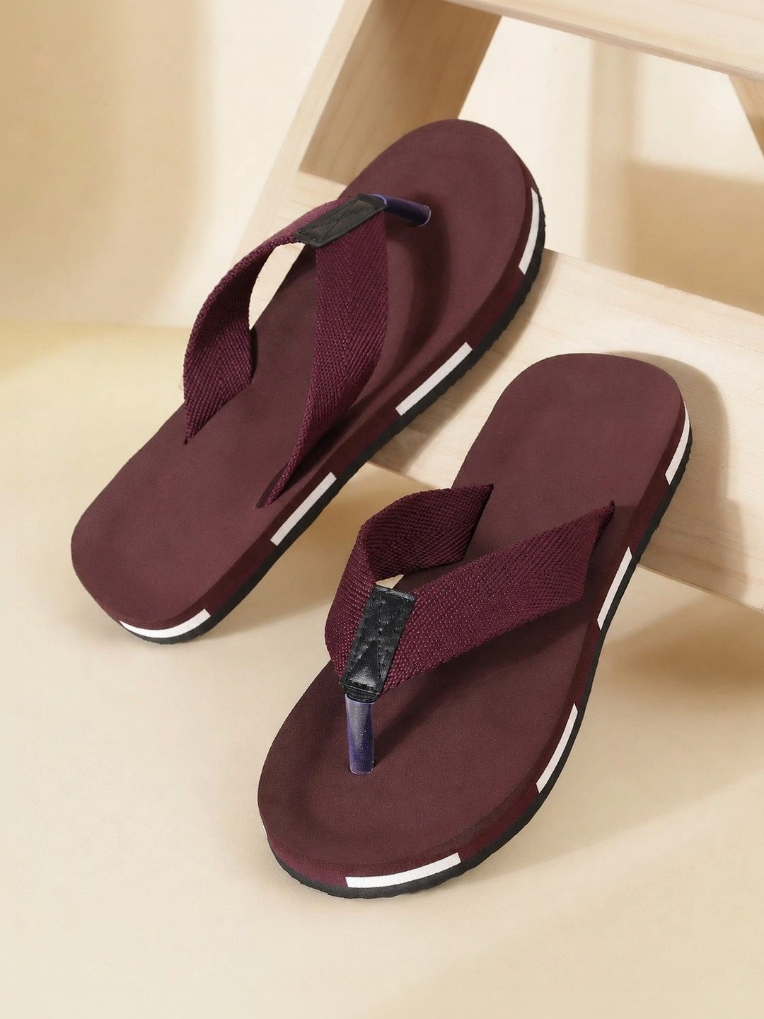 ENRIZZ Men Colourblocked Thong Flip-Flops