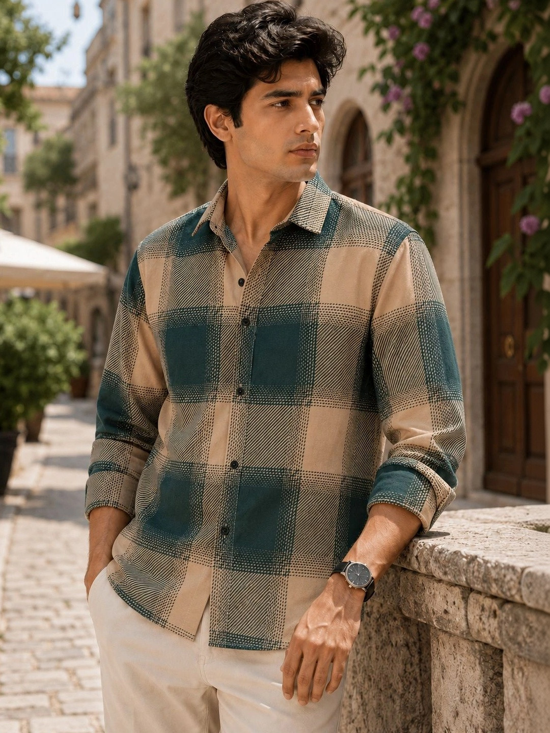 Tanip Men Checked Casual Shirt