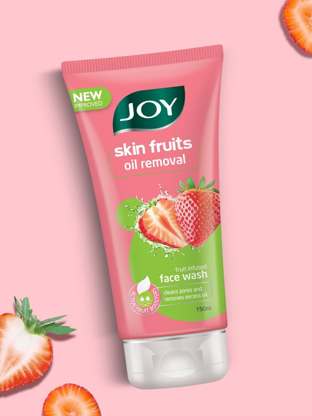 JOY Skin Fruits Oil Removal Strawberry Face Wash for Acne & Pore Care - 150ml